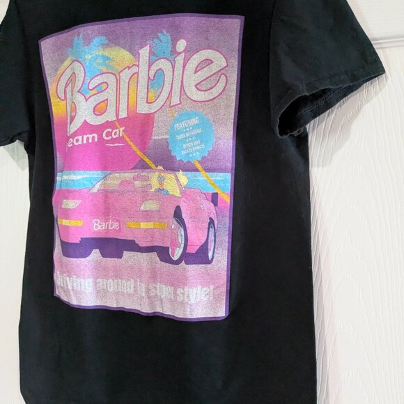 Barbie Women's Black Dream Car Graphic T-Shirt Size Small - Picture 5 of 9